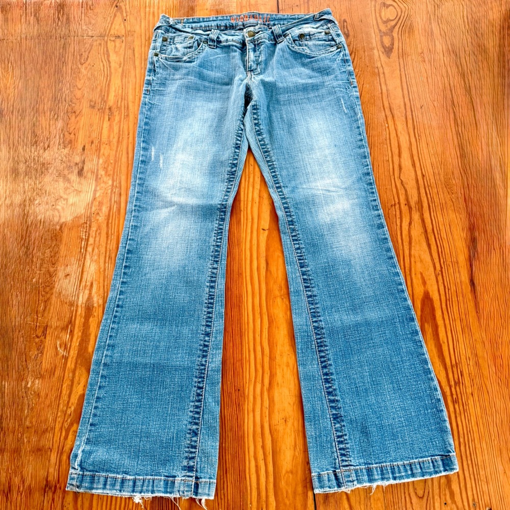 Hydraulic Bailee Flare Leg Jeans Medium Wash Low Rise Y2K Size 15/16